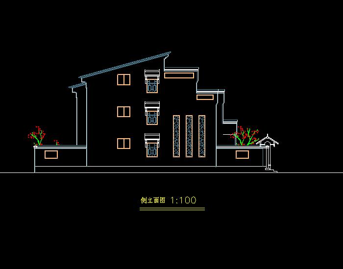 簡單實用農(nóng)村住宅別墅設(shè)計CAD施工圖6