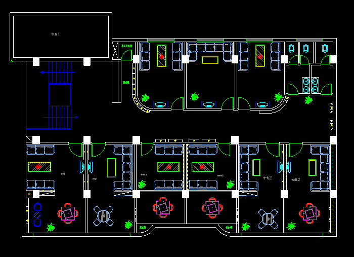 咖啡廳西餐廳裝修圖紙7