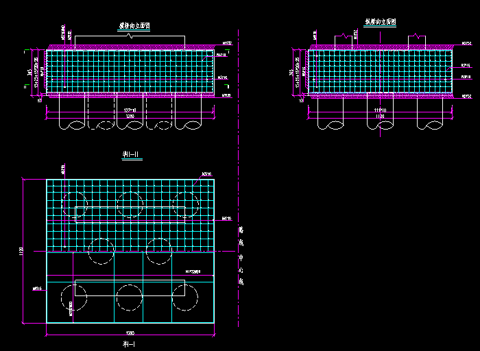 大橋橋墩鋼筋CAD設(shè)計圖紙1