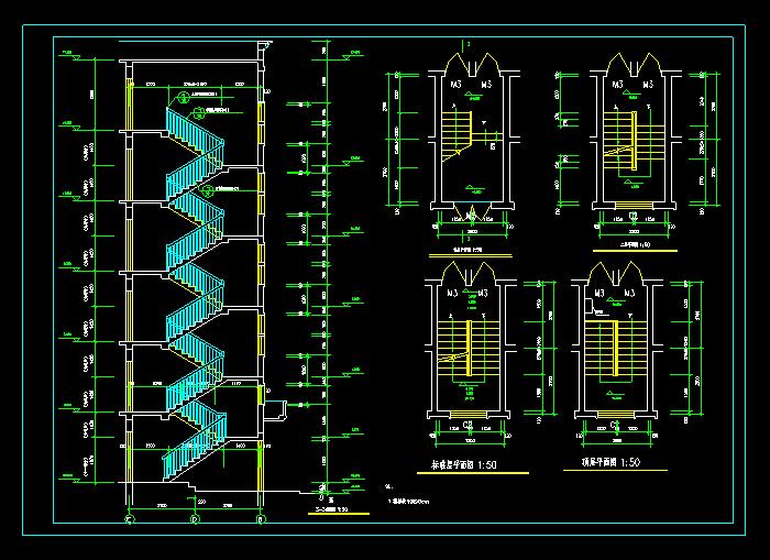 復(fù)式住宅樓CAD圖紙方案圖1