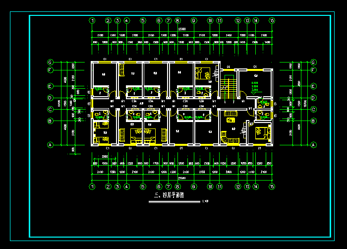 某高層住宅施工圖帶效果圖2