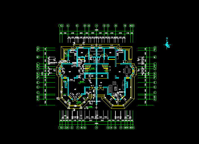 花園別墅建筑施工圖紙2