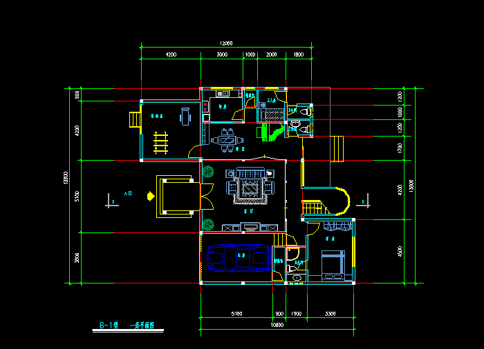 獨棟別墅CAD建筑施工圖2