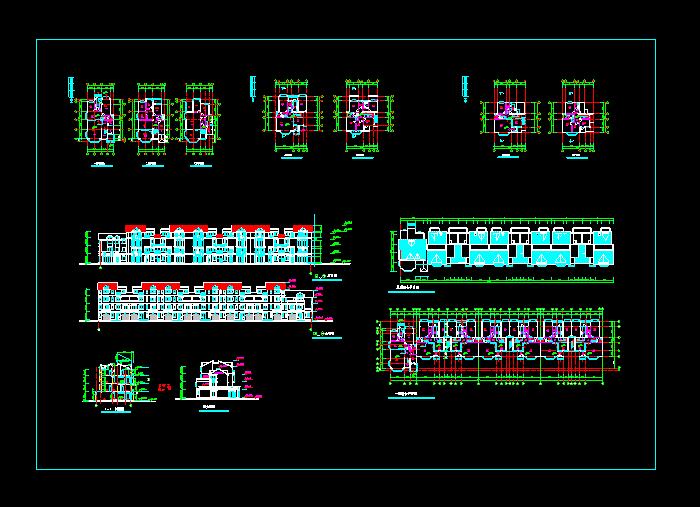 單體洋房別墅建筑設(shè)計(jì)CAD施工圖2