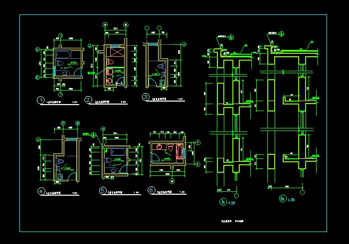 6層住宅樓設(shè)計(jì)CAD施工圖3