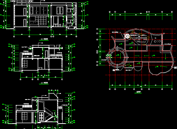 花園別墅建筑施工圖紙3