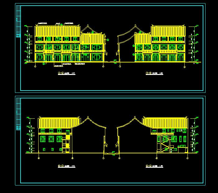 大觀樓古建筑設(shè)計CAD圖紙2