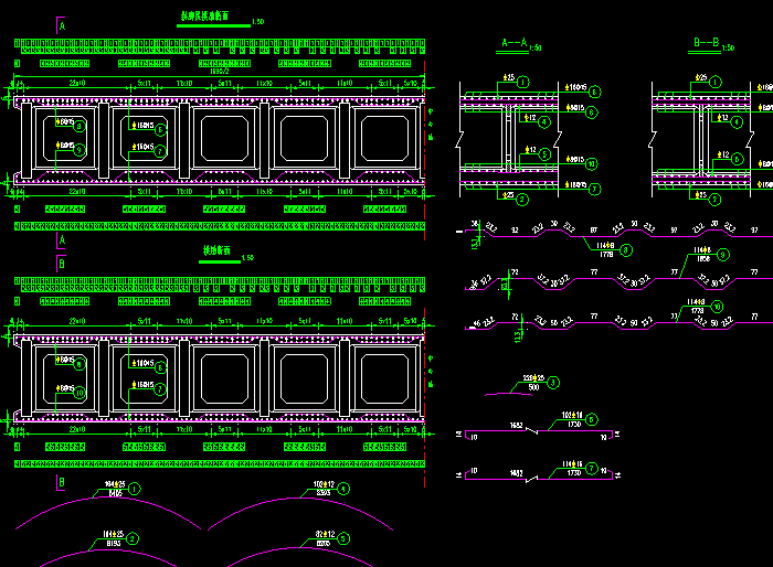鋼筋混凝土箱形拱橋構(gòu)造圖紙3