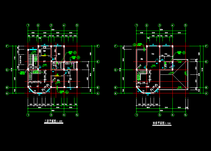花園別墅建筑施工圖紙4