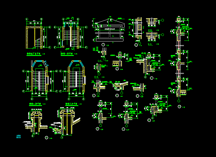 獨棟別墅CAD建筑施工圖4