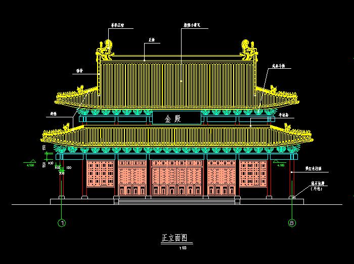 大觀樓古建筑設(shè)計CAD圖紙3