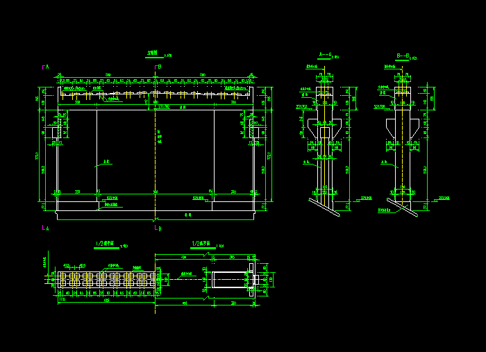 鋼筋混凝土箱形拱橋構(gòu)造圖紙4