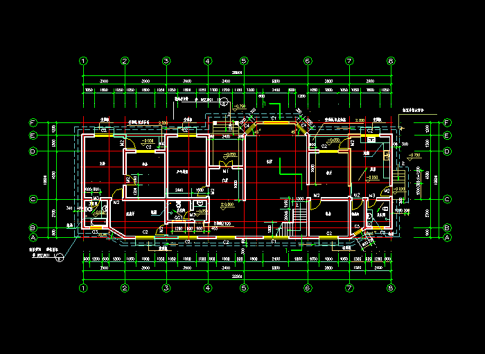 雙聯(lián)別墅建筑CAD設(shè)計詳細(xì)圖紙5