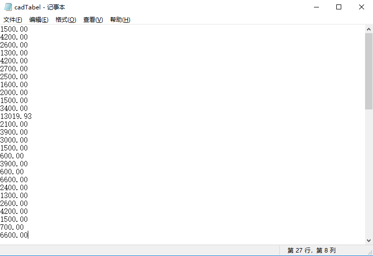 【cadTabel-記事本】