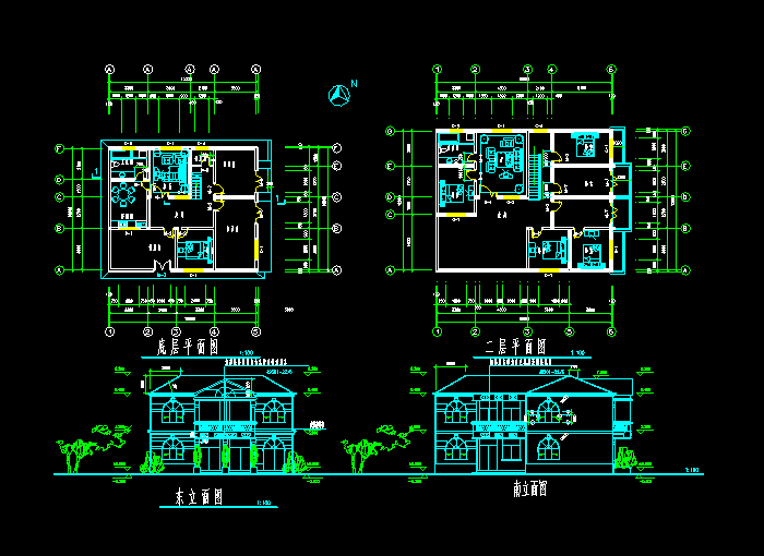 聯(lián)體別墅建筑設(shè)計(jì)方案圖紙5