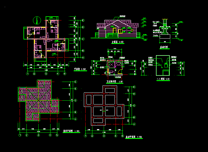 小別墅全套建筑設(shè)計圖紙6