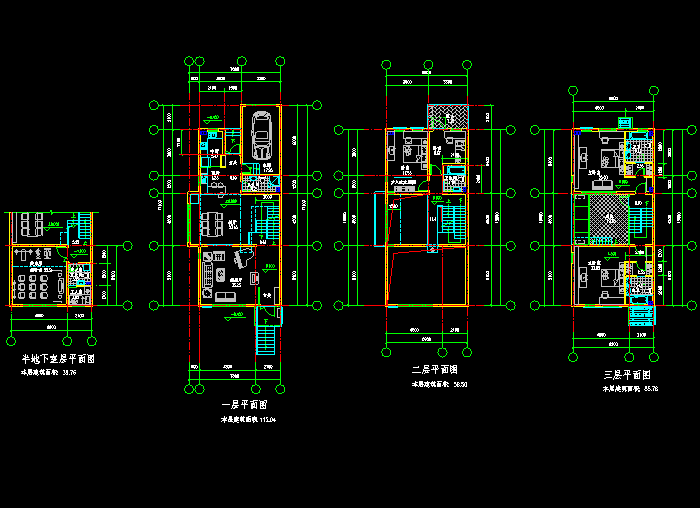別墅住宅CAD建筑圖紙6