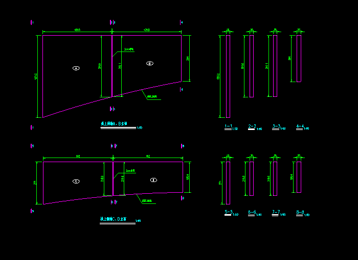 鋼筋混凝土箱形拱橋構(gòu)造圖紙6