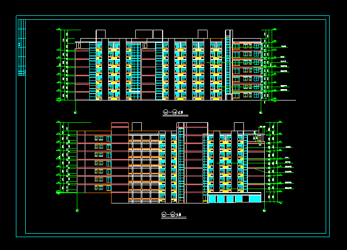 單元式多層住宅樓設(shè)計(jì)CAD施工圖
