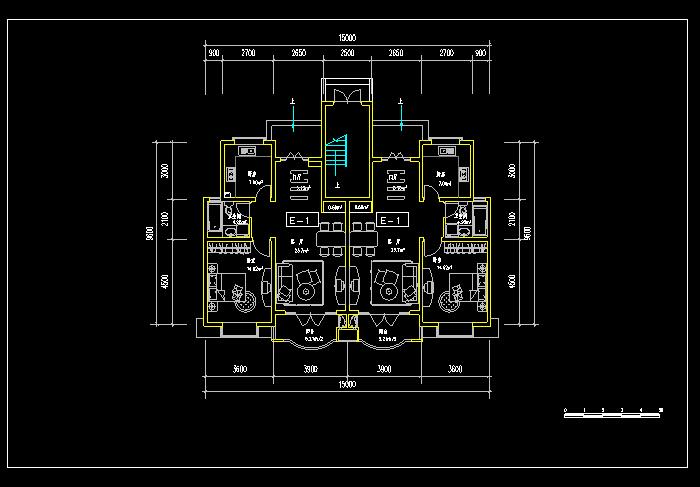 復(fù)式住宅樓CAD圖紙方案圖6
