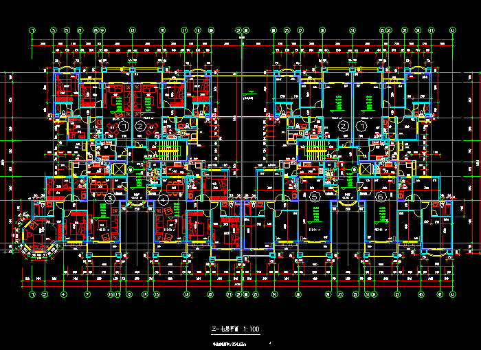 住宅電梯高層戶型全套設(shè)計(jì)圖紙
