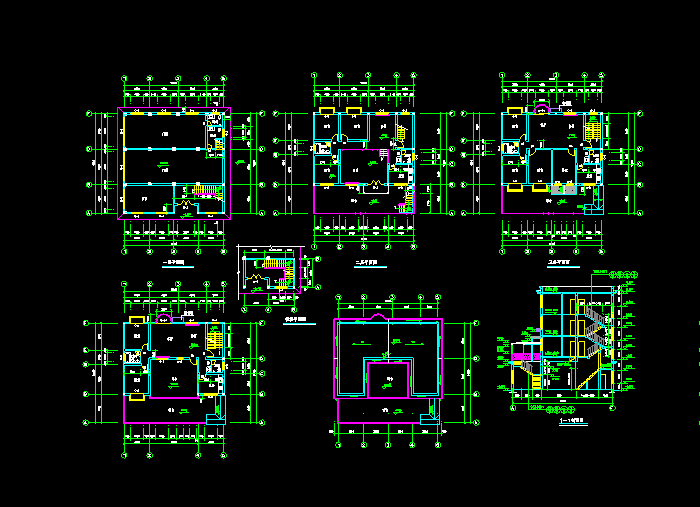 雙聯(lián)別墅建筑CAD設(shè)計(jì)詳細(xì)圖紙