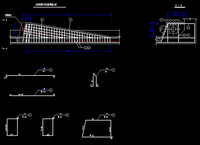荊涂淮河大橋鋼筋構(gòu)造CAD施工圖
