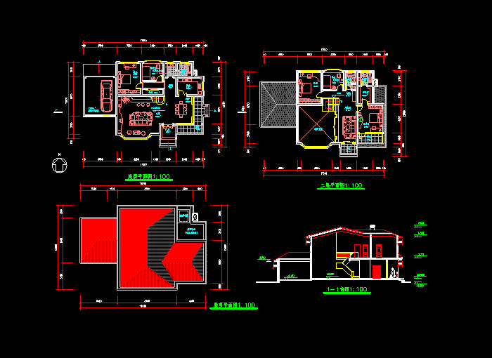 別墅CAD建筑設(shè)計(jì)方案圖紙2