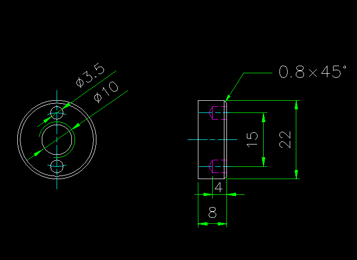 cad機(jī)械部件圖紙6