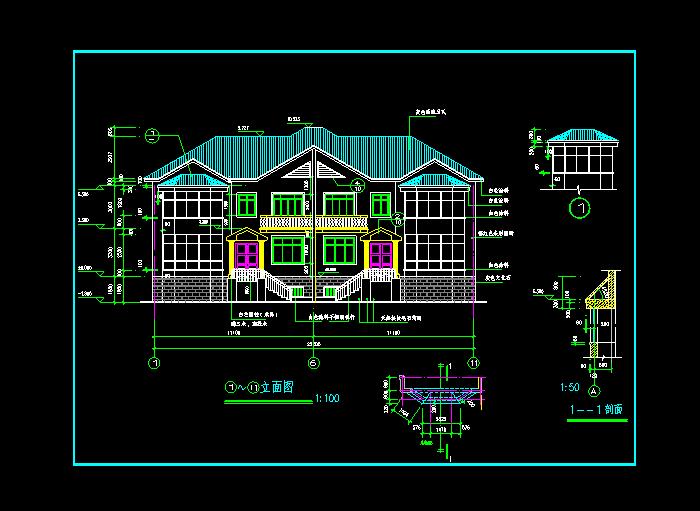 半島別墅山莊建筑CAD結構圖