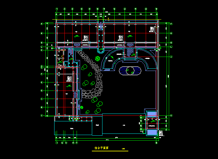 四合院CAD建筑設(shè)計(jì)圖1