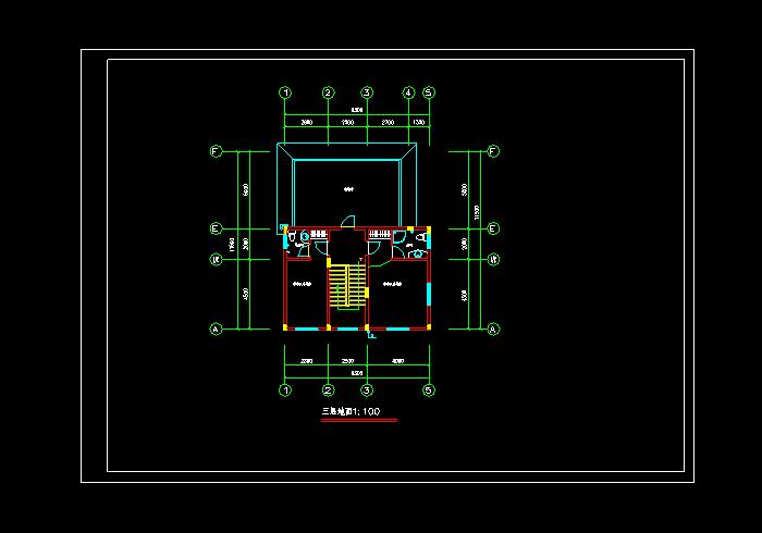 三層別墅室內(nèi)CAD裝修圖3