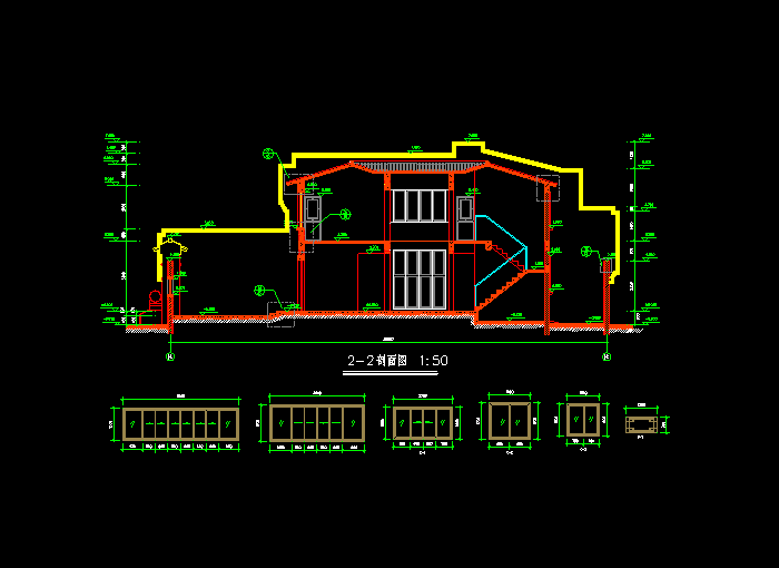 四合院CAD建筑設(shè)計(jì)圖4