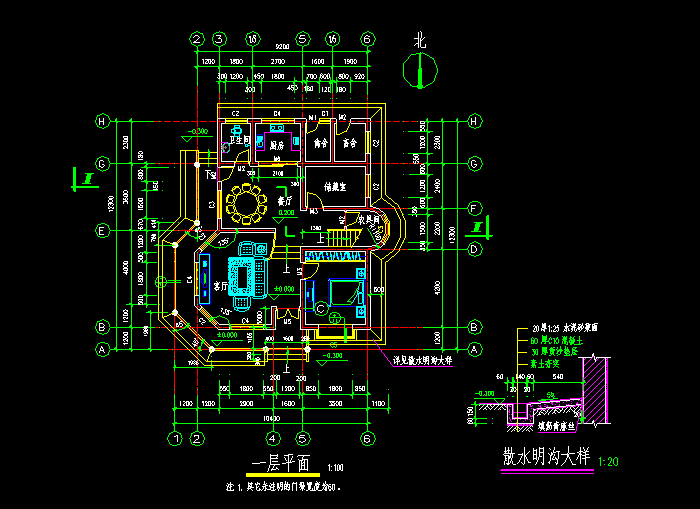 農(nóng)村小別墅方案CAD設(shè)計圖紙