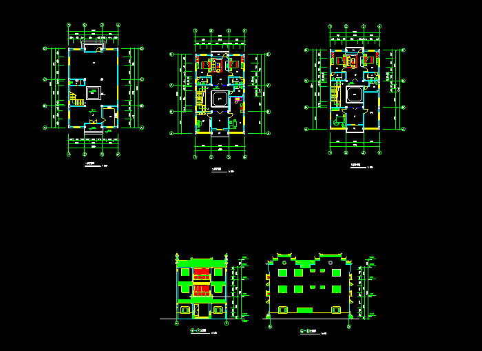 徽派建筑全套CAD設(shè)計圖紙