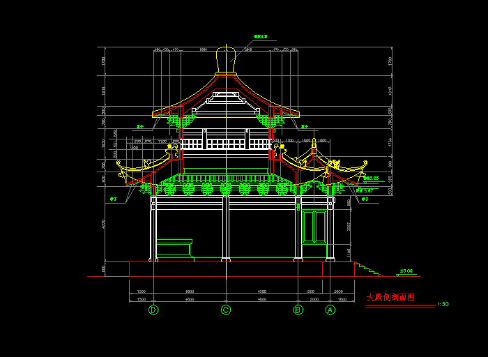 完整的古建CAD施工圖紙1