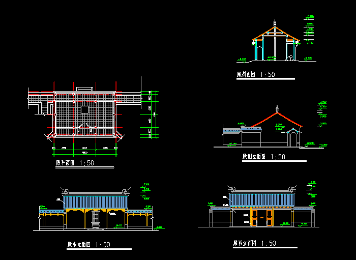 完整的古建CAD施工圖紙2