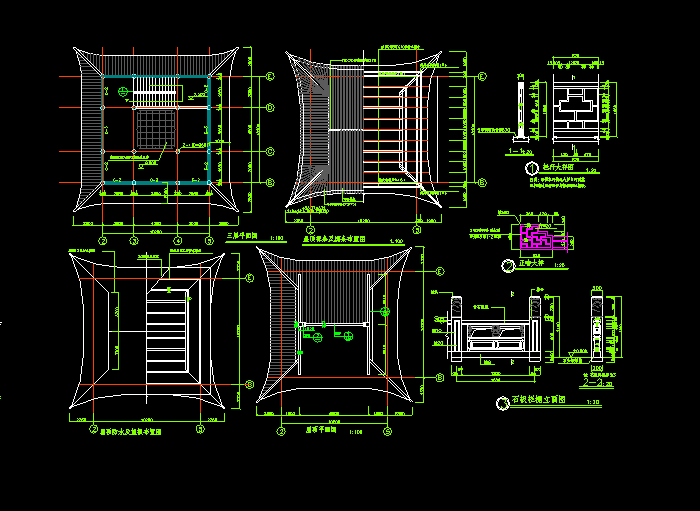完整的古建CAD施工圖紙5