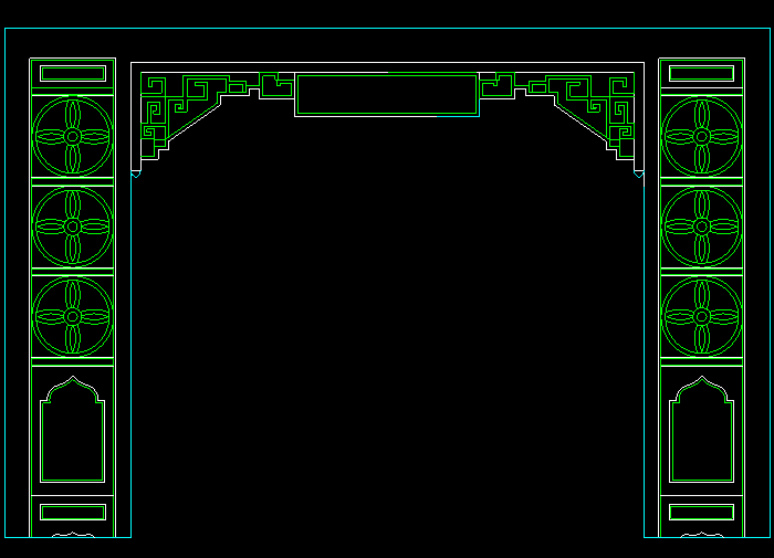 建筑CAD常用全套屏風圖紙6
