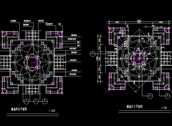 小地塊景觀環(huán)境設(shè)計(jì)綠化CAD施工圖4