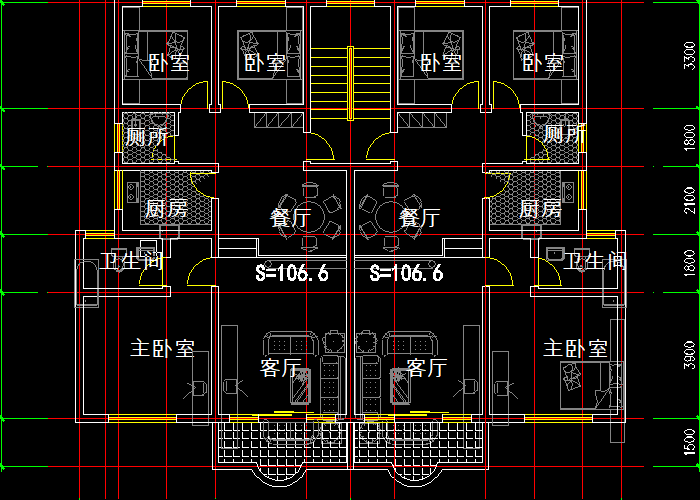 70種一梯兩戶戶型CAD圖紙