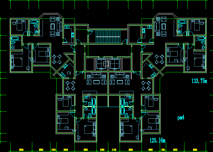 按面積分好類的住宅戶型CAD圖紙分享