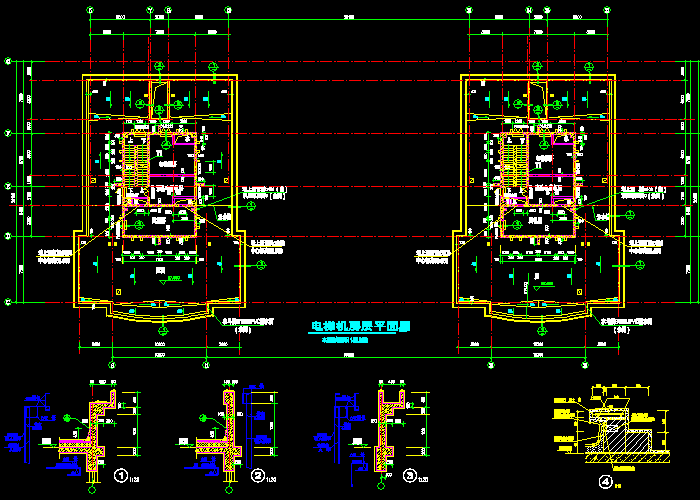 高層住宅樓平面建設(shè)施工圖紙