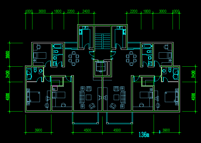 按面積分好類的住宅戶型CAD圖紙分享