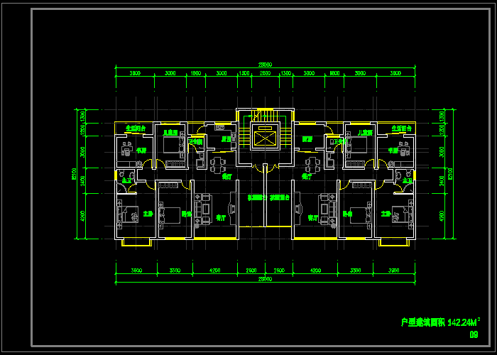 教師公寓戶型方案CAD設(shè)計(jì)圖紙