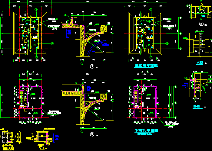 高層住宅樓平面建設(shè)施工圖紙