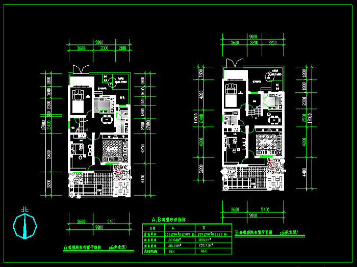 兩套小康住宅房CAD圖紙4