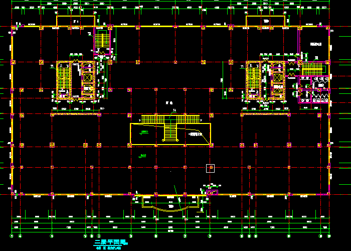 高層住宅樓平面建設(shè)施工圖紙