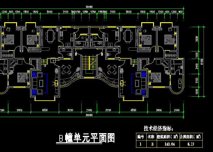 70種一梯兩戶戶型CAD圖紙