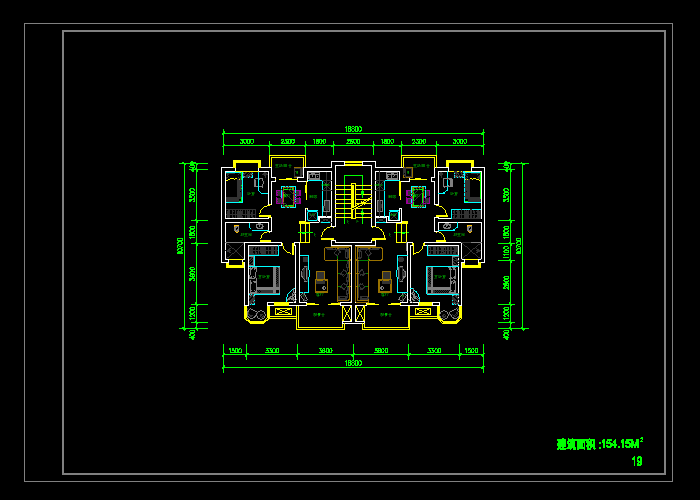 教師公寓戶型方案CAD設(shè)計(jì)圖紙